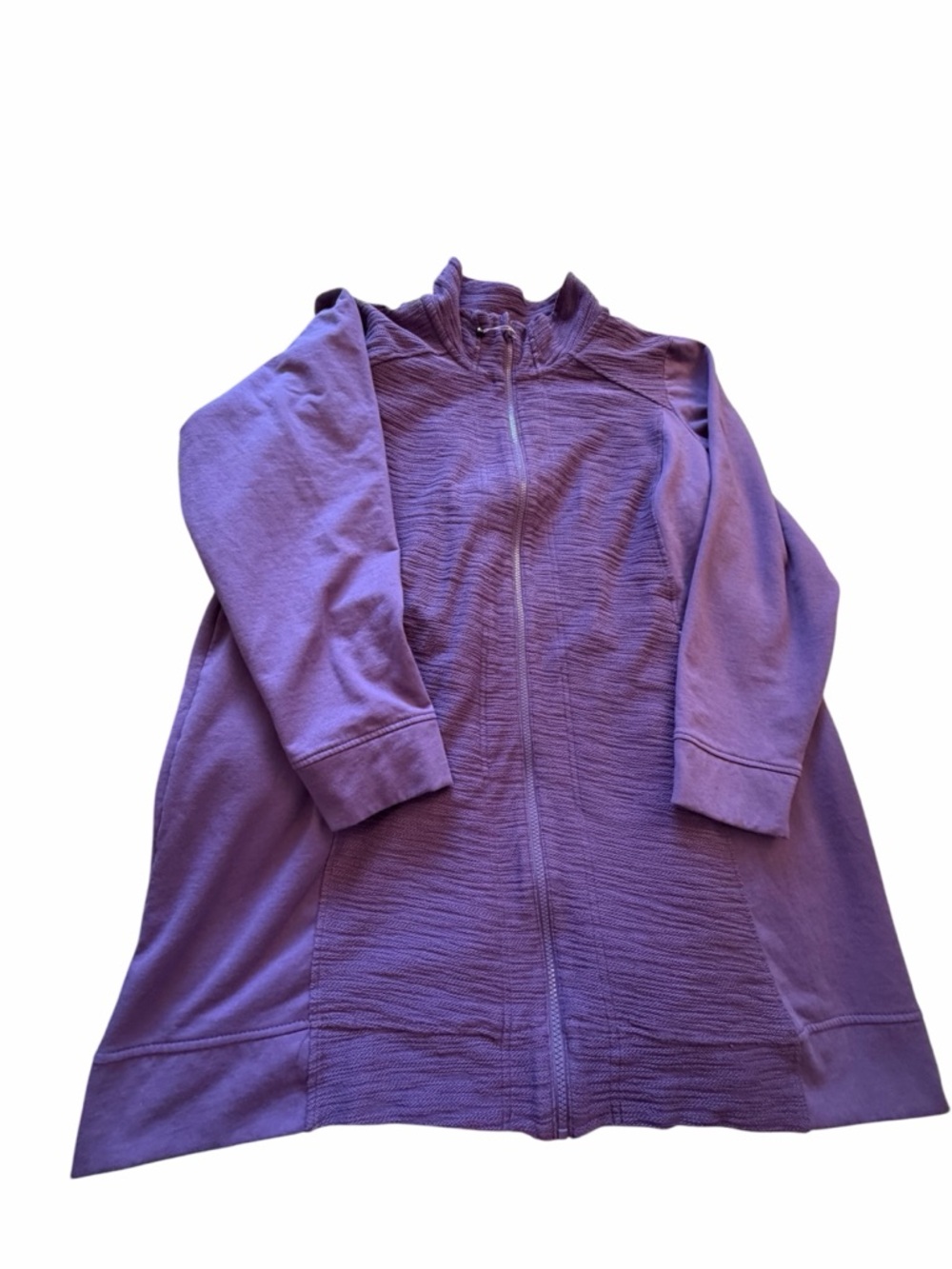 Active Zone Plus Size Zip front Jacket-Size 3X Purple